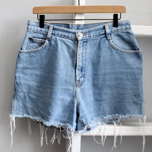 Gitano Pants - Gitano Women's VTG Light Wash Blue Denim Cut-Off High Rise Jeans Shorts Size 10